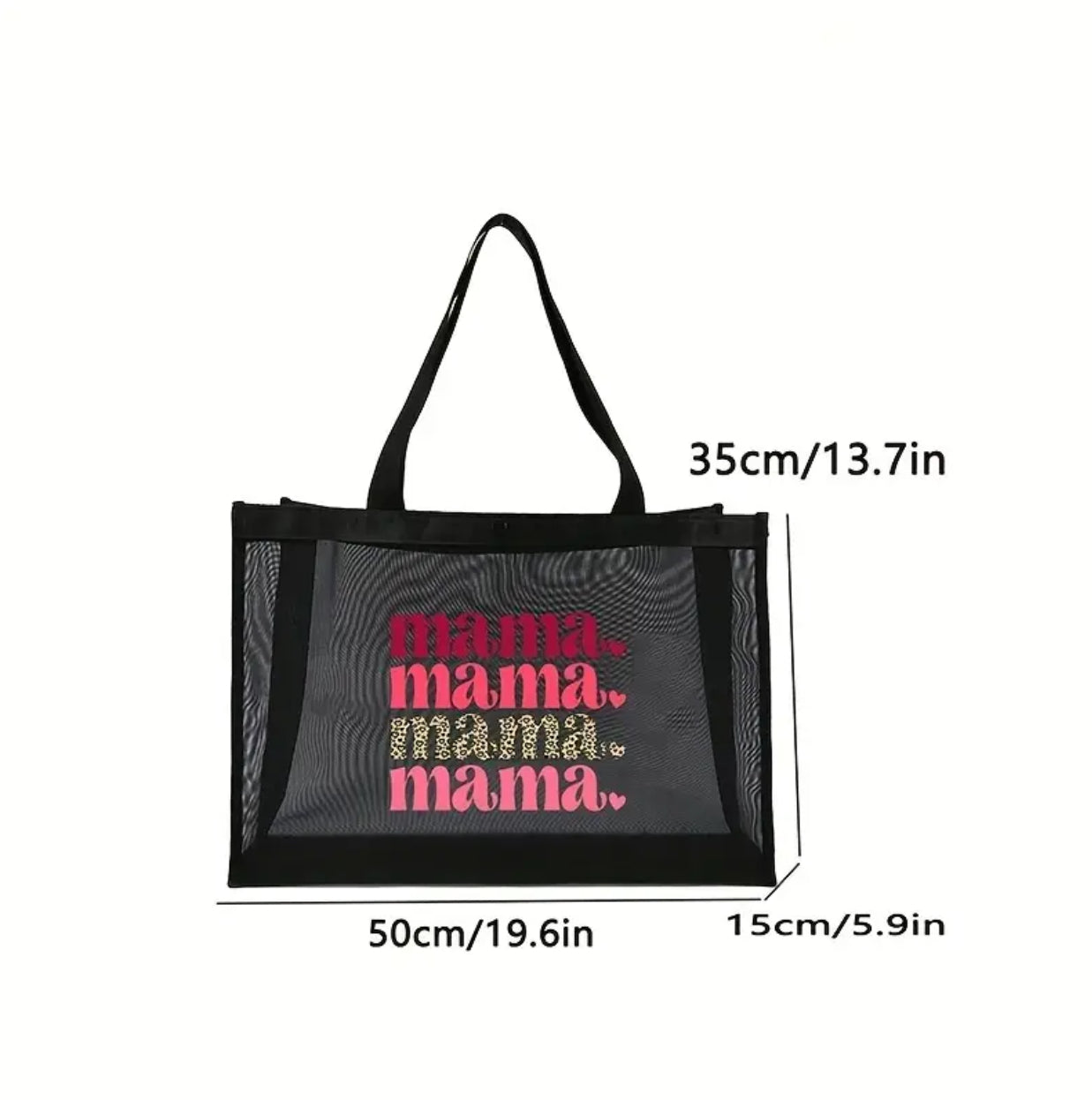 “Mama” Oversized Mesh Tote