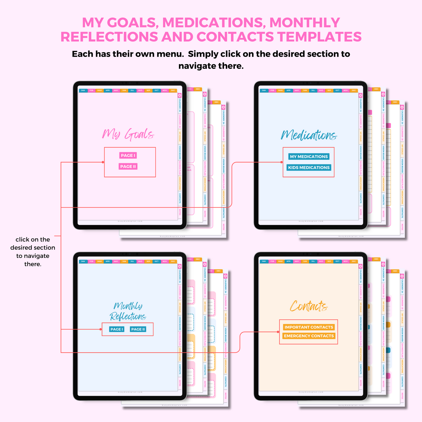 Busy Moms Plan Undated Digital Planner